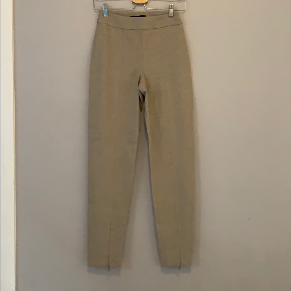 St. John ponte knit leggings fit ankle zip pants
